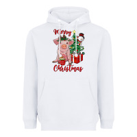 White merry christmas pig Heavyweight Hoodie - RanaPortraitStore
