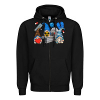 Black mri gnomes Zipper Hoodie - Zillion Design Studio