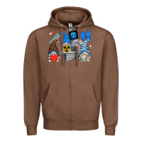 Chestnut mri gnomes Zipper Hoodie - Zillion Design Studio