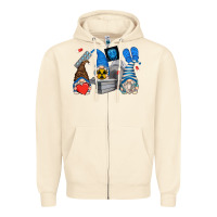 Sandshell mri gnomes Zipper Hoodie - Zillion Design Studio