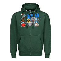 Sports Green mri gnomes Zipper Hoodie - Zillion Design Studio