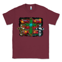 Burgundy Western Cross Classic Tee - RanaPortraitStore