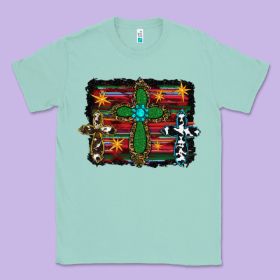 Western Cross Classic Tee Designed By Ranaportraitstore