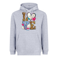 Heather Grey love volleyball Heavyweight Hoodie - Zillion Design Studio