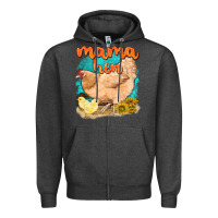 Charcoal Heather mama hen with sunflowers Zipper Hoodie - texasbilliewilder