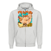 Dove Grey mama hen with sunflowers Zipper Hoodie - texasbilliewilder