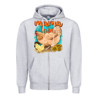 Heather Grey mama hen with sunflowers Zipper Hoodie - texasbilliewilder