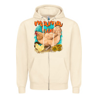 Sandshell mama hen with sunflowers Zipper Hoodie - texasbilliewilder