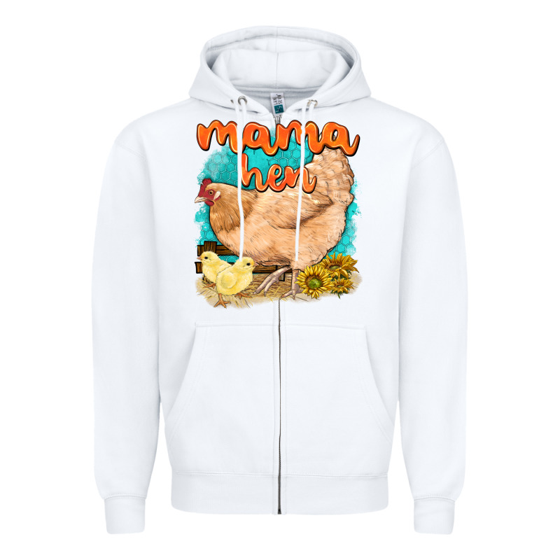 Mama Hen With Sunflowers Zipper Hoodie by texasbilliewilder | Teevron