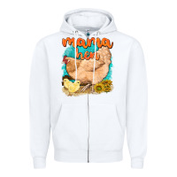White mama hen with sunflowers Zipper Hoodie - texasbilliewilder