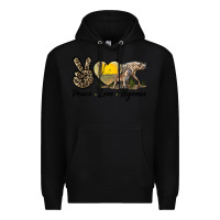 Black Peace Love Hyenas Premium Hoodie - LillyAllenDesigns