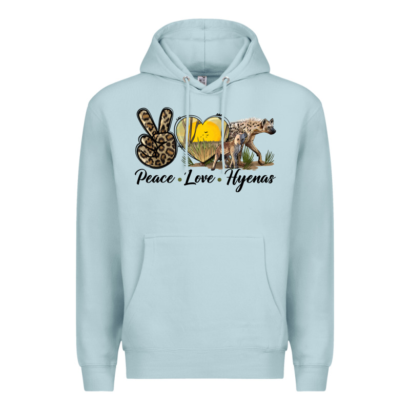 Peace Love Hyenas Premium Hoodie by LillyAllenDesigns | Teevron