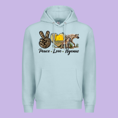Peace Love Hyenas Premium Hoodie Designed By Lillyallendesigns