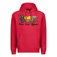 Cardinal Peace Love Hyenas Premium Hoodie - LillyAllenDesigns