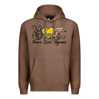 Chestnut Peace Love Hyenas Premium Hoodie - LillyAllenDesigns