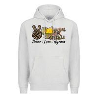 Dove Grey Peace Love Hyenas Premium Hoodie - LillyAllenDesigns