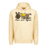 Pina Colada Peace Love Hyenas Premium Hoodie - LillyAllenDesigns