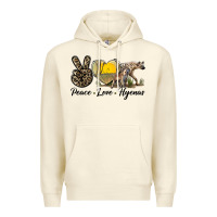 Sandshell Peace Love Hyenas Premium Hoodie - LillyAllenDesigns
