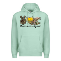 Seafoam Peace Love Hyenas Premium Hoodie - LillyAllenDesigns