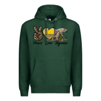 Sports Green Peace Love Hyenas Premium Hoodie - LillyAllenDesigns