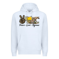 White Peace Love Hyenas Premium Hoodie - LillyAllenDesigns