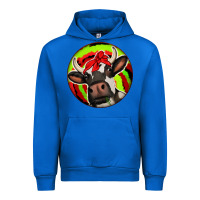 Cobalt Christmas Cow Urban Hoodie - Jasminsmagicworld