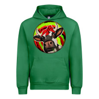 Emerald Christmas Cow Urban Hoodie - Jasminsmagicworld