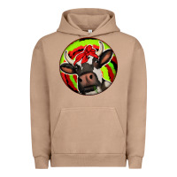 Pigment Burro Christmas Cow Urban Hoodie - Jasminsmagicworld