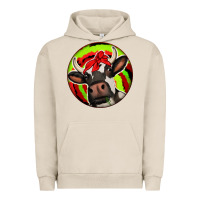 Pigment French Oak Christmas Cow Urban Hoodie - Jasminsmagicworld