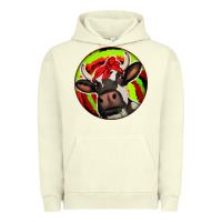 Pigment Pistachio Christmas Cow Urban Hoodie - Jasminsmagicworld