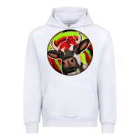 White Christmas Cow Urban Hoodie - Jasminsmagicworld