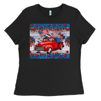American Truck 4th Of July Tumbler Ladies Tee | Teevron