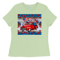 Matcha american truck 4th of july tumbler Ladies Tee - BarkalooDesign