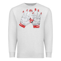 Oatmeal Heather batting gloves Premium Sweatshirt - FaDigitalArtStudio