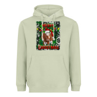 Matcha merry christmas longhorn cow Heavyweight Hoodie - RanaPortraitStore