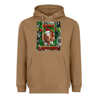 Toasted Coconut merry christmas longhorn cow Heavyweight Hoodie - RanaPortraitStore