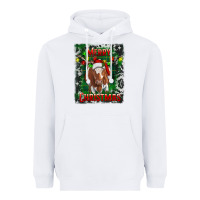 White merry christmas longhorn cow Heavyweight Hoodie - RanaPortraitStore