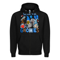 Black scannin' with my gnomies Zipper Hoodie - Zillion Design Studio