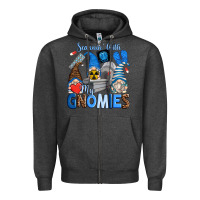 Charcoal Heather scannin' with my gnomies Zipper Hoodie - Zillion Design Studio