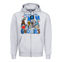 Heather Grey scannin' with my gnomies Zipper Hoodie - Zillion Design Studio