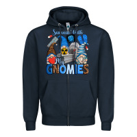 Navy scannin' with my gnomies Zipper Hoodie - Zillion Design Studio