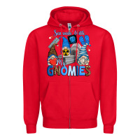 Red scannin' with my gnomies Zipper Hoodie - Zillion Design Studio