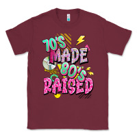 Burgundy 70s made 80s raised Classic Tee - texasbilliewilder