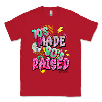 Red 70s made 80s raised Classic Tee - texasbilliewilder