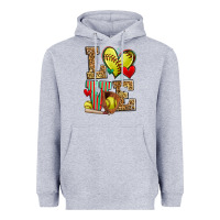 Heather Grey love softball Heavyweight Hoodie - Zillion Design Studio