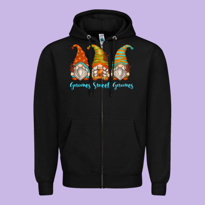 Gnomes Sweet Gnomes Zipper Hoodie Designed By Zillion Design Studio