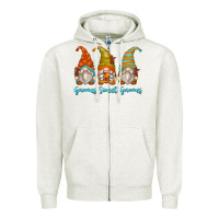 Oatmeal Heather gnomes sweet gnomes Zipper Hoodie - Zillion Design Studio