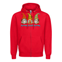 Red gnomes sweet gnomes Zipper Hoodie - Zillion Design Studio