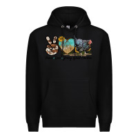 Black Peace Love Jersey Giant Chicken Premium Hoodie - LillyAllenDesigns