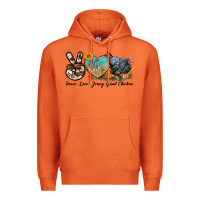 Carrot Peace Love Jersey Giant Chicken Premium Hoodie - LillyAllenDesigns